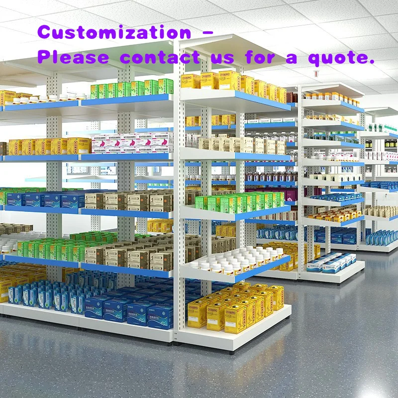 custom.Open Pull Single & Double-Sided Medicine Tray Supermarket Rack Hospital Pharmacy Clinic Display Steel Western Medicin