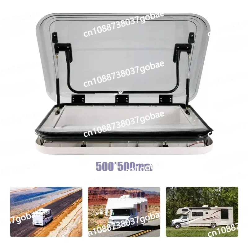 Large Caravan RV Skylight Roof Vent 3-Size with LED Light 500/700/800X500Mm Cut Out for Motorhome