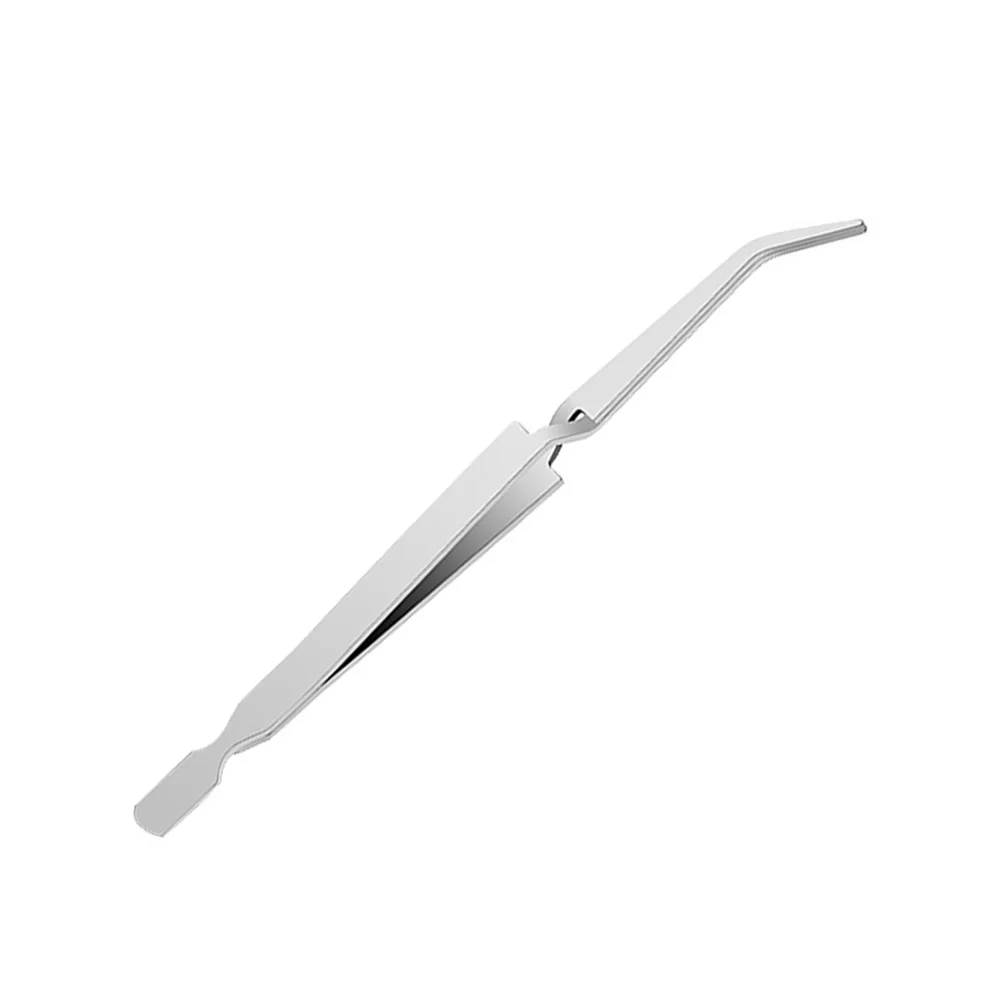 

1pc Sculpture Clip Professional Nail Tweezers Multi Function Nail Art Pincher Tool Durable For Home Use Silver