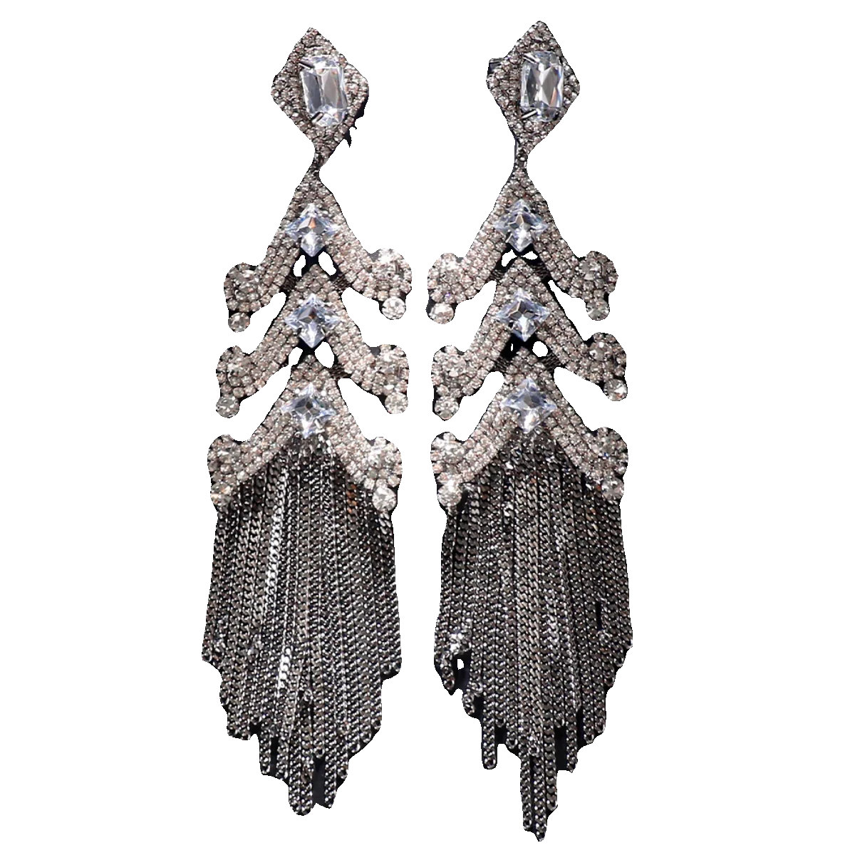 

Преувеличенные высококачественные большие серьги с бахромой и стразами, женские индивидуальные длинные и тонкие серьги для банкетной вечеринки