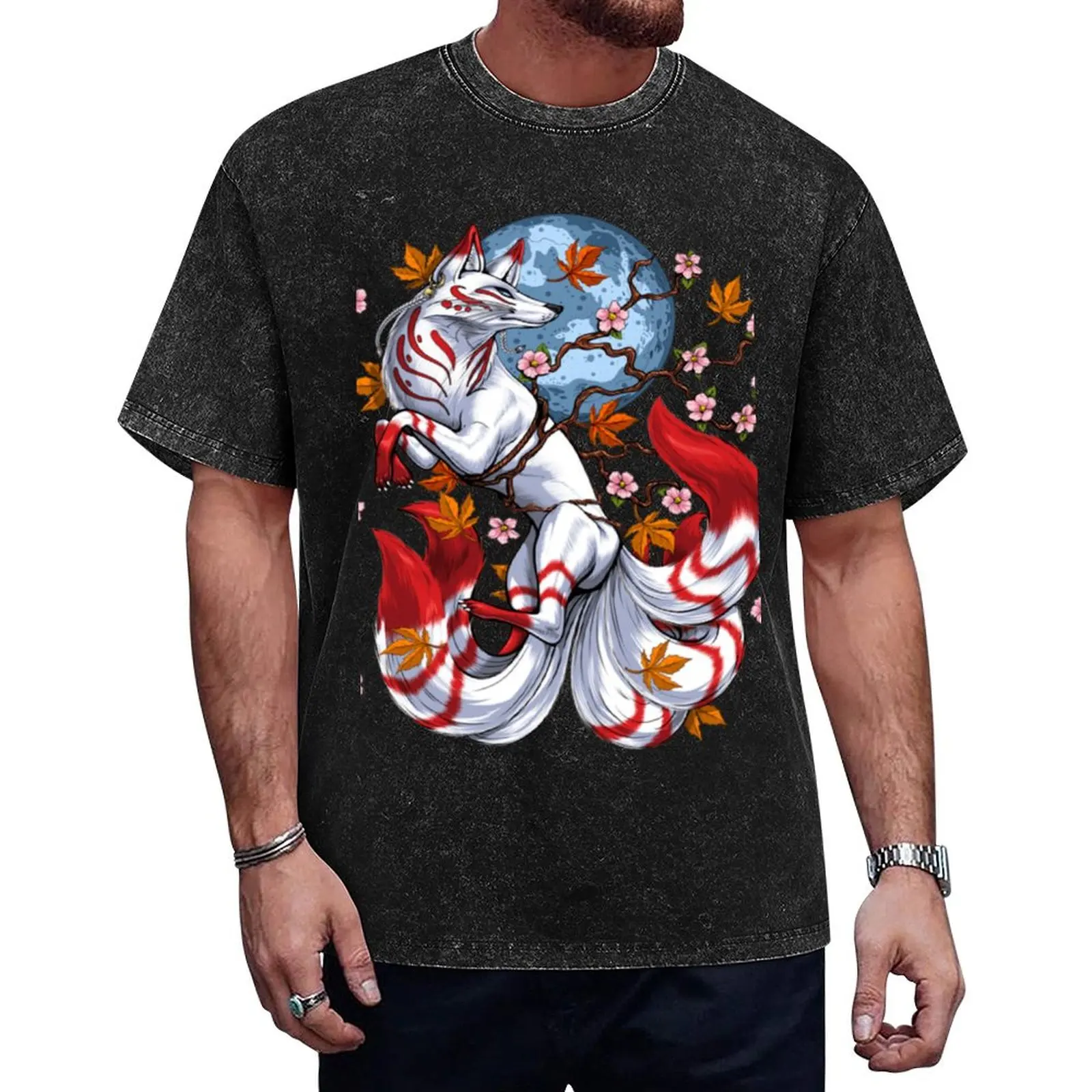 

Kitsune T-Shirt boys animal print topping men clothes