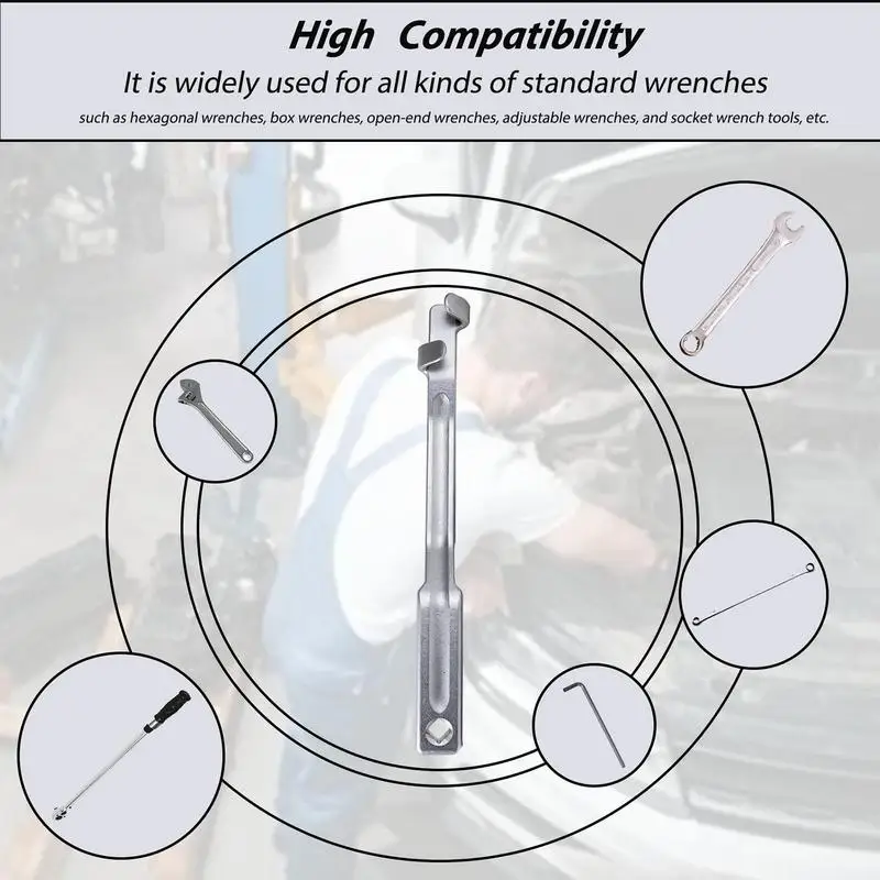 Reach Extension Wrench Adaptor Mechanics Extension Wrench Tool Bar With Long Square Hole Industrial Application Business