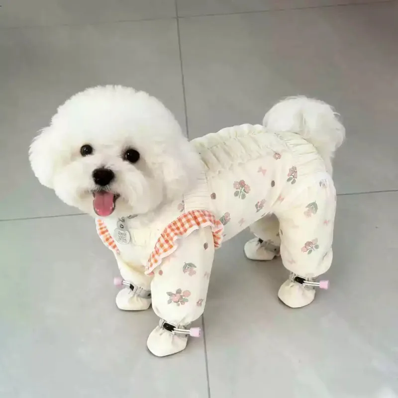 Dog Dust Pants for Spring and Autumn, Dirt and Insect Proof, Lightweight Four Legged Pants Legs, Small Dog Clothes