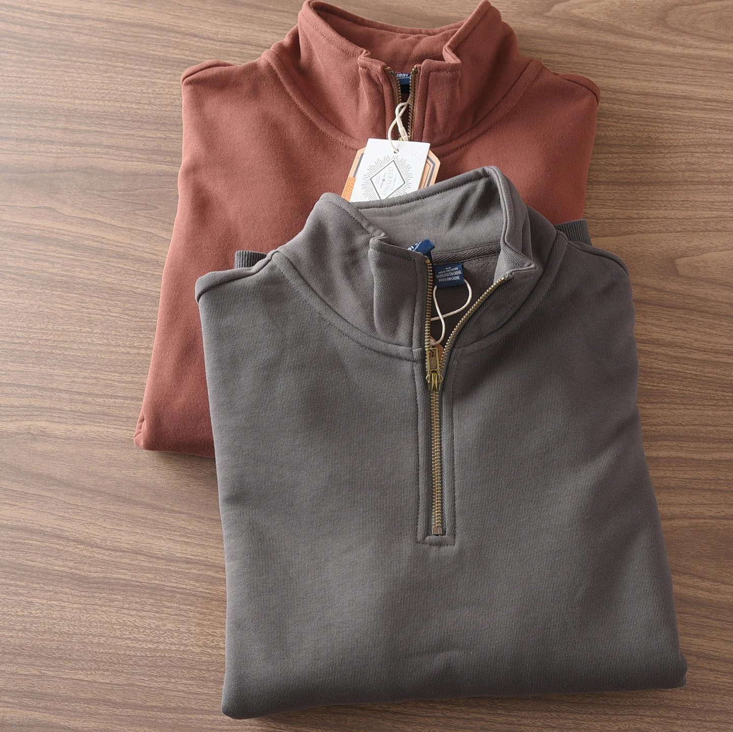 

Retro Thiened Fce f-Zip Waed Pure Cotton Hoodie Men's Warm Stand Collar Jaet Stand Fit Long Sve Outdoor Sle