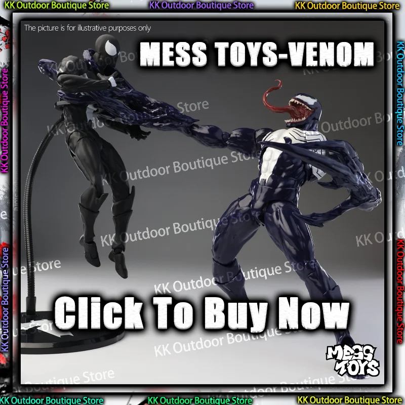 

НОВИНКА: Фигурка-модель Человек-паук Веном (Симбиотический черный костюм) от Mess Toys, аниме-персонаж, подарок, игрушка