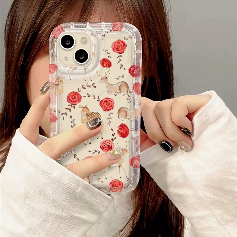 Full Screen Cherry Strawberry Case For Samsung Galaxy A15 A05S A05 A14 A55 A24 A13 A23 A73 A12 A22 A32 A52 A52S A72 A31 A51 A71