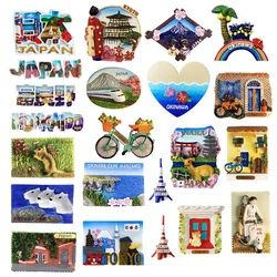 Asia Japan Flavour 3D Fridge Magnet Tourist Souvenirs Refrigerator Magnetic Decoration Articles Collection Handicraft Gift