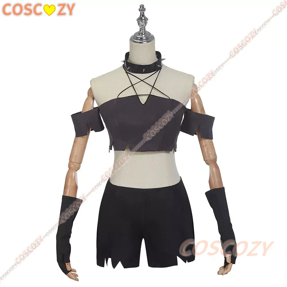 Loona Cosplay Costume Clothes Uniform Cosplay Hazbin Felhunter Shorts Loona Halloween Party Woman Daily Black Outfit