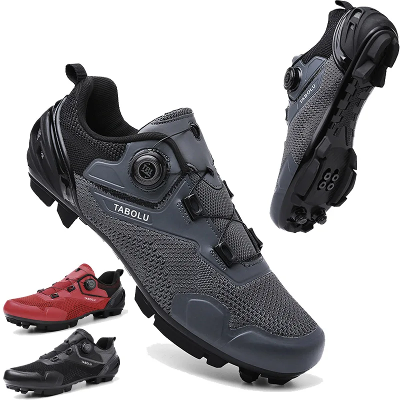 

Knitted cycling sneakers for men and women self-locking mountain bike shoes for indoor and outdoor mountain soles