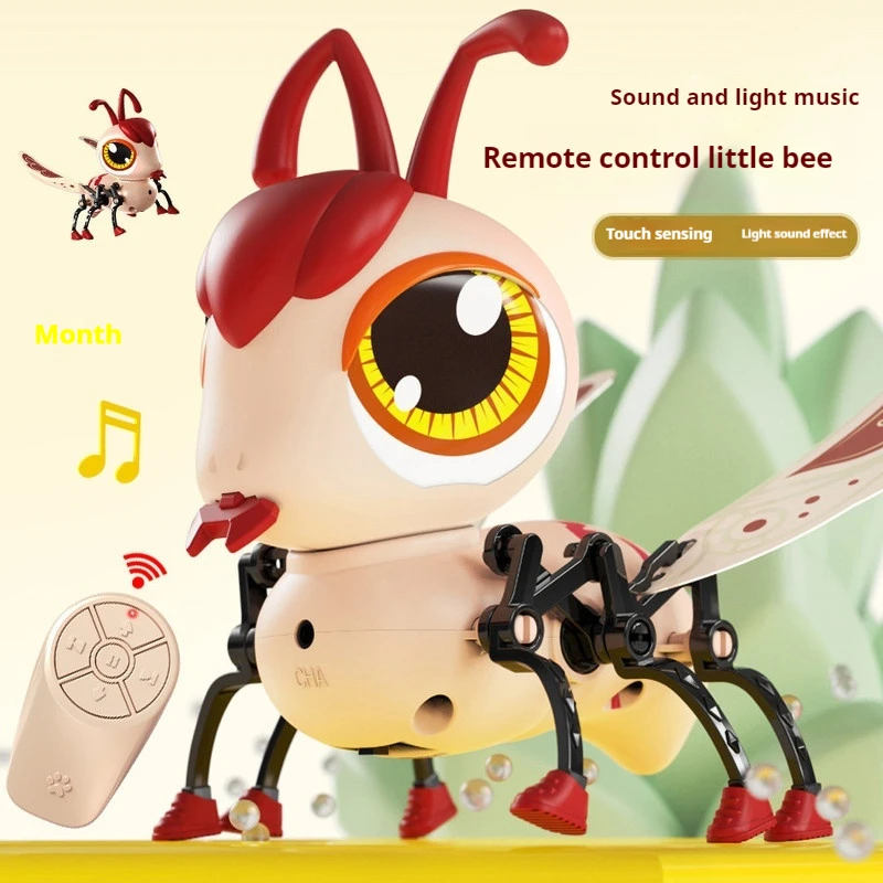 Télécommande créative elfe abeille, éclairage, effets sonores, détection tactile, électronique, télécommande électrique pour animaux de compagnie, jouets abeilles