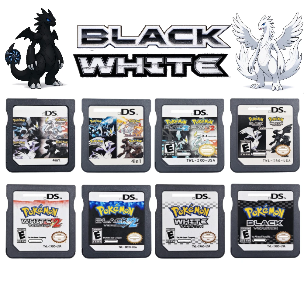 DS Game Card 23in1 Diamond Platinum HeartGold SoulSilver Black White 2 NDS Cartridge Retro Video Game Collection Gift