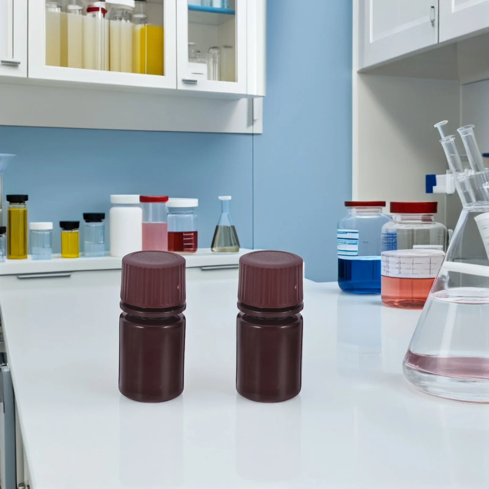 

12 Pcs Reagent Chemical Container High Capacity Plastic Laboratory