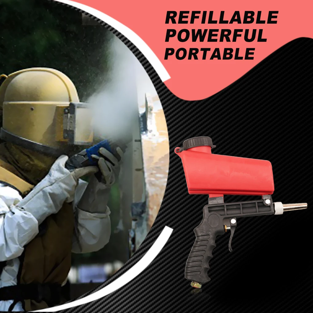 Adjustable Sandblasting Gun 90psi Portable Sand Blaster Sand Blasting Machine Gravity Small Handheld Pneumatic Blasting Gun