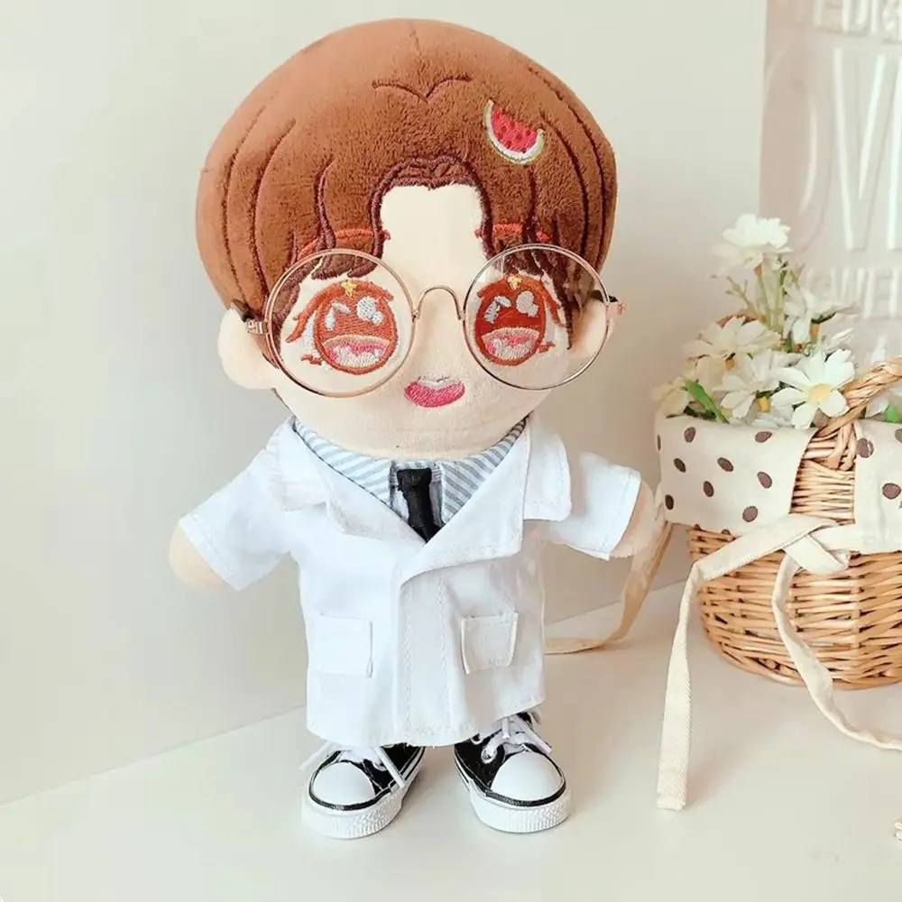 20cm Cotton Doll White Coat Clothes Doctor Surgical Uniform Suit Plush Doll Pants Tops Shoes Clothing Accessories for Idol Dolls