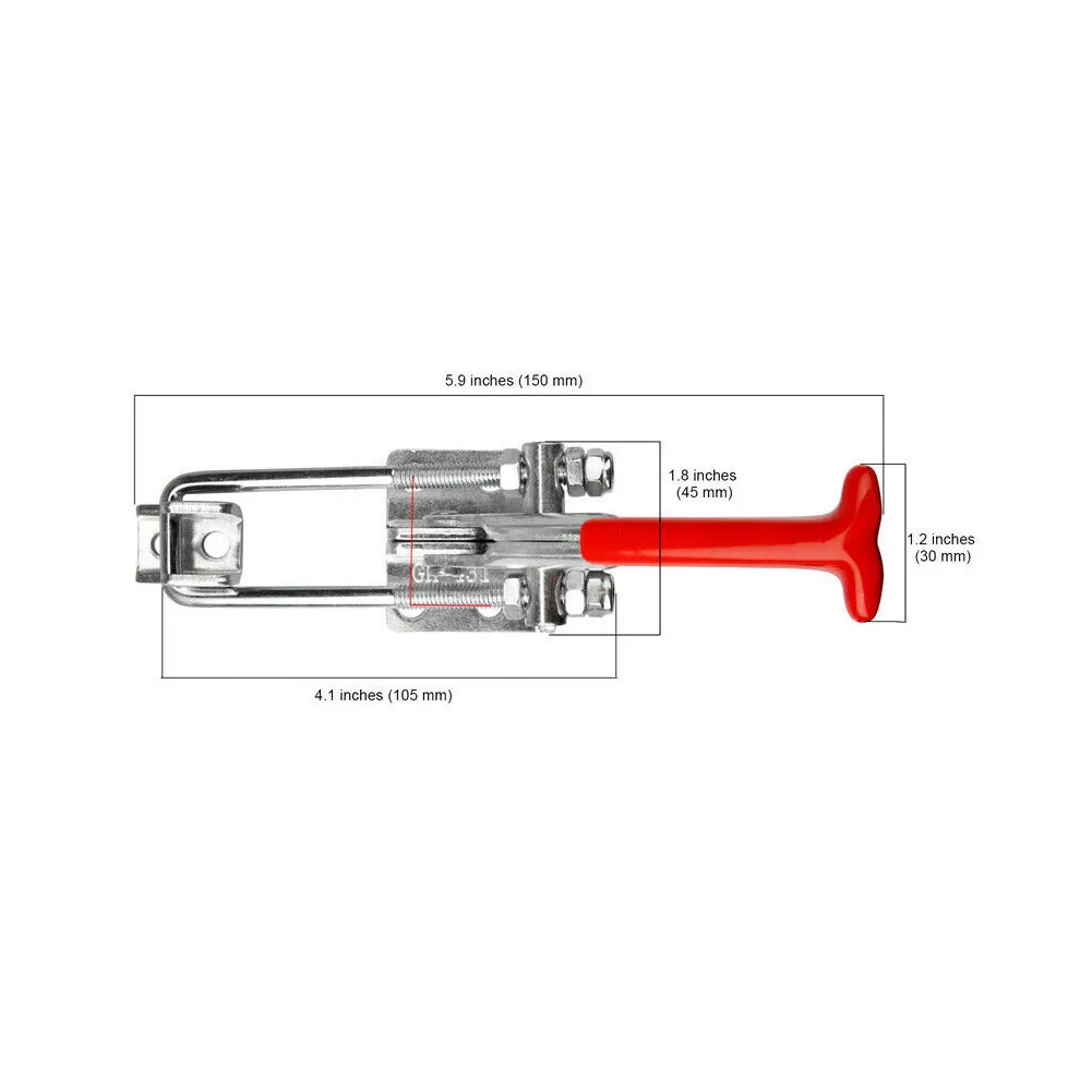 2Pcs Horizontal Toggle Clamp Heavy Duty Latch U Bolt Self-Lock Toggle Clamp Woodworking Fix Clip Tool For Carpentry 200kg