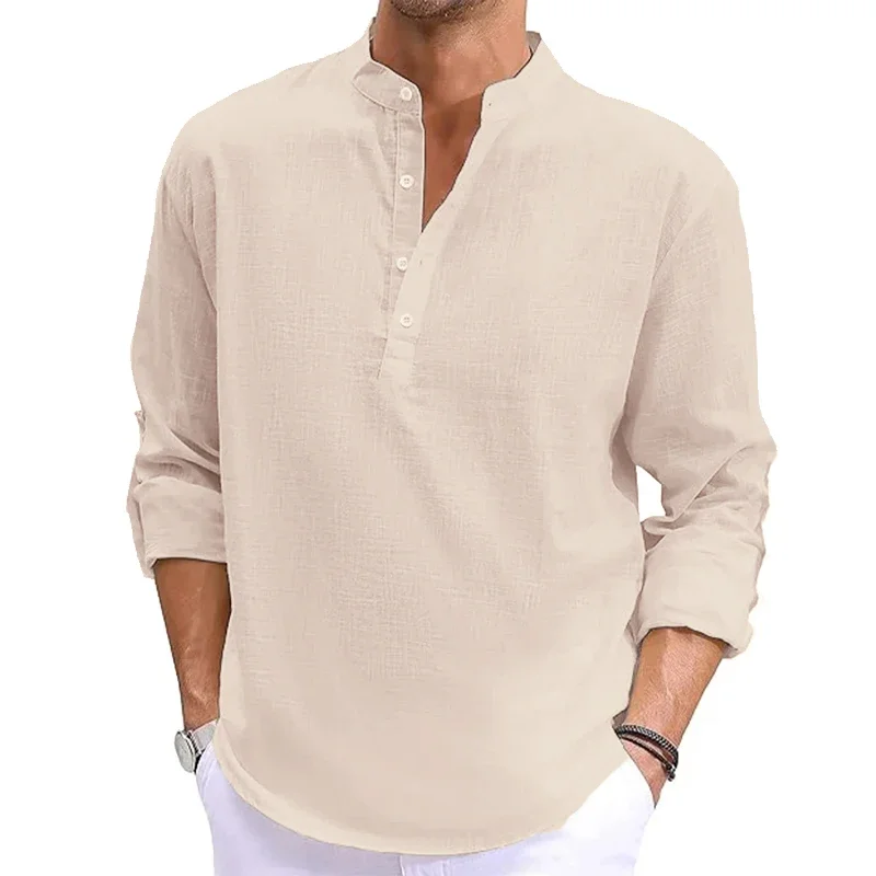 Animal Game Men's Long T Shirts Cotton Luxury Mens Casual Shirts Lightweight Festival Denim Shirt Breathable Henley Polo Shirt