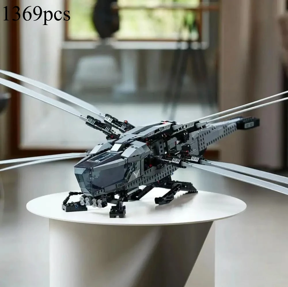 

1369 шт. идеи Dune Atreides Royal Ornithopter, конструкция вертолета, сборная модель 10327-кирпичи для праздничных подарков на день рождения