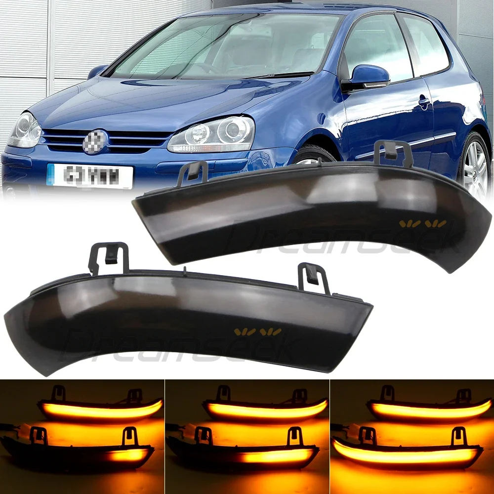 LED Side Mirror Light For Volkswagen VW Jetta Golf 5 MK5 Passat B6 R36 GTI Sharan Rearview Indicator W/ Dynamic Turn Signal Lamp