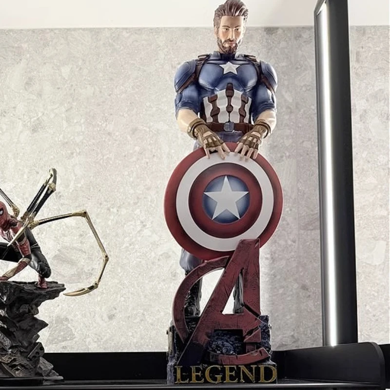 

54cm Marvel Avengers Ornaments Anime Captain America Figure Collectibles Model Desktop Decor Brithday Xmas Gift