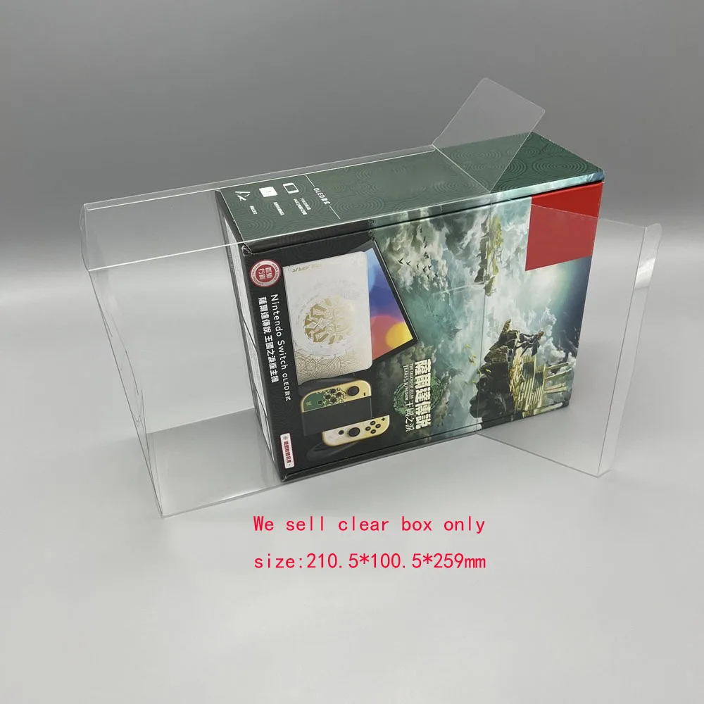 Transparent Host box  for  SWITCH NS OLED  Tears of the Kingdom collection display protective Case