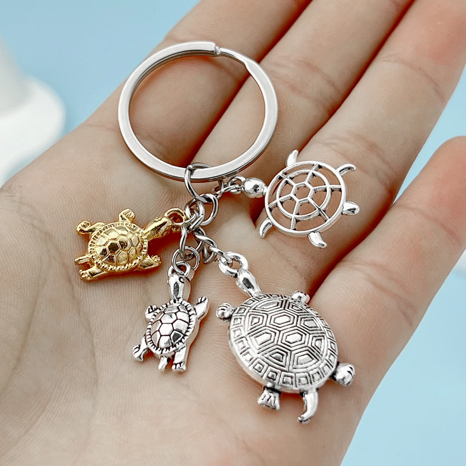 1pc Sea Life Charm Turtle Keychain for Men Fashion Creative Key Chain Car Bag Pendant Key Ring-Perfect for Gifting&Everyday Use