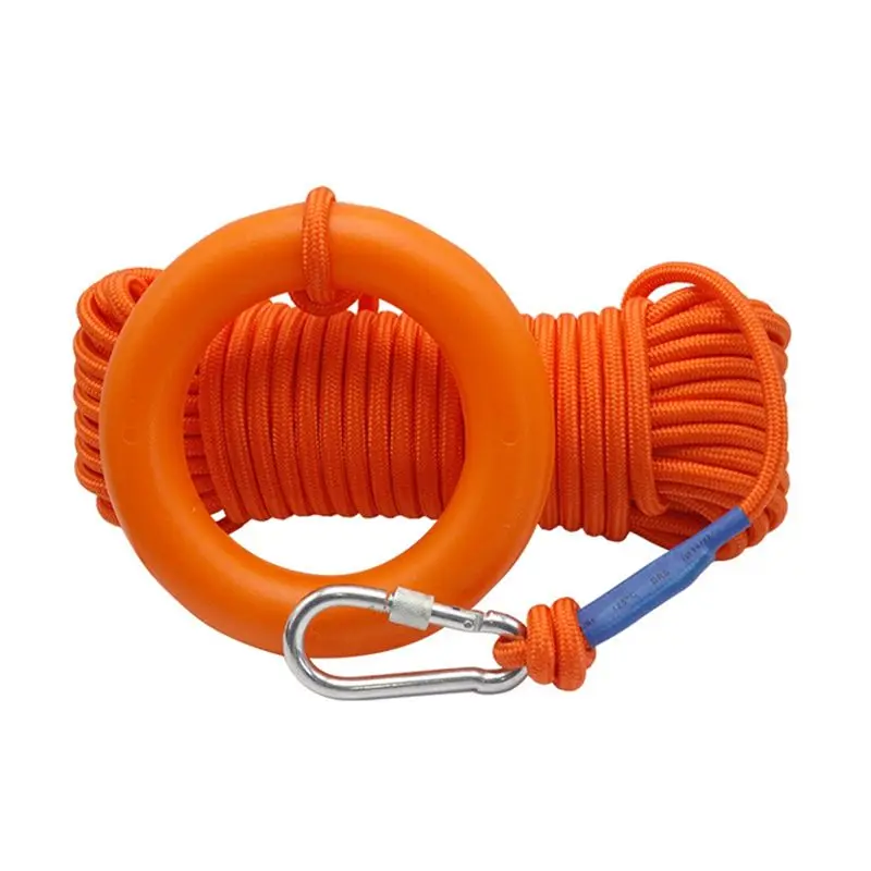 ABJX New Water Floating Lifesaving Rope Strong Reflective Buoyant Throw Rope Professional With Bracelet/Hand Ring For Outdoors