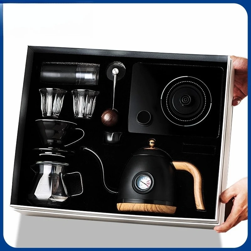 

O Qixi Festival gift-giving intelligent temperature control hand-brewed coffee set gift box sharing pot filter wend