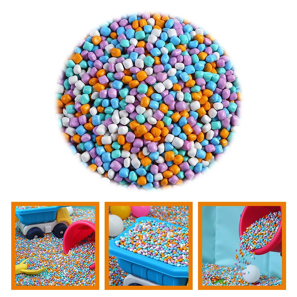 1 Pack of Imitation Porcelain Sand Colored Playing Stones Sensory Playing Sand Playhouse Diy Sand pellets beads