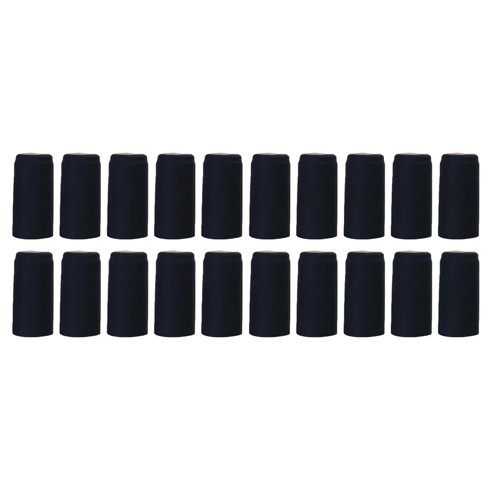 100 Pcs Red Heat Shrink Cap Family Accessories Black Top Capsule Seal Bottle Cover Homebrew PVC Capsules