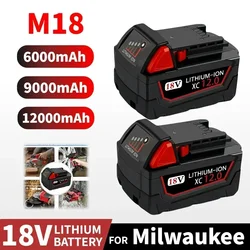 for Milwaukee 18V 12.0Ah Replacement M18 XC Rechargeable Battery 48-11-1860 48-11-1850 48-11-1840 48-11-1820 Lithium Battery