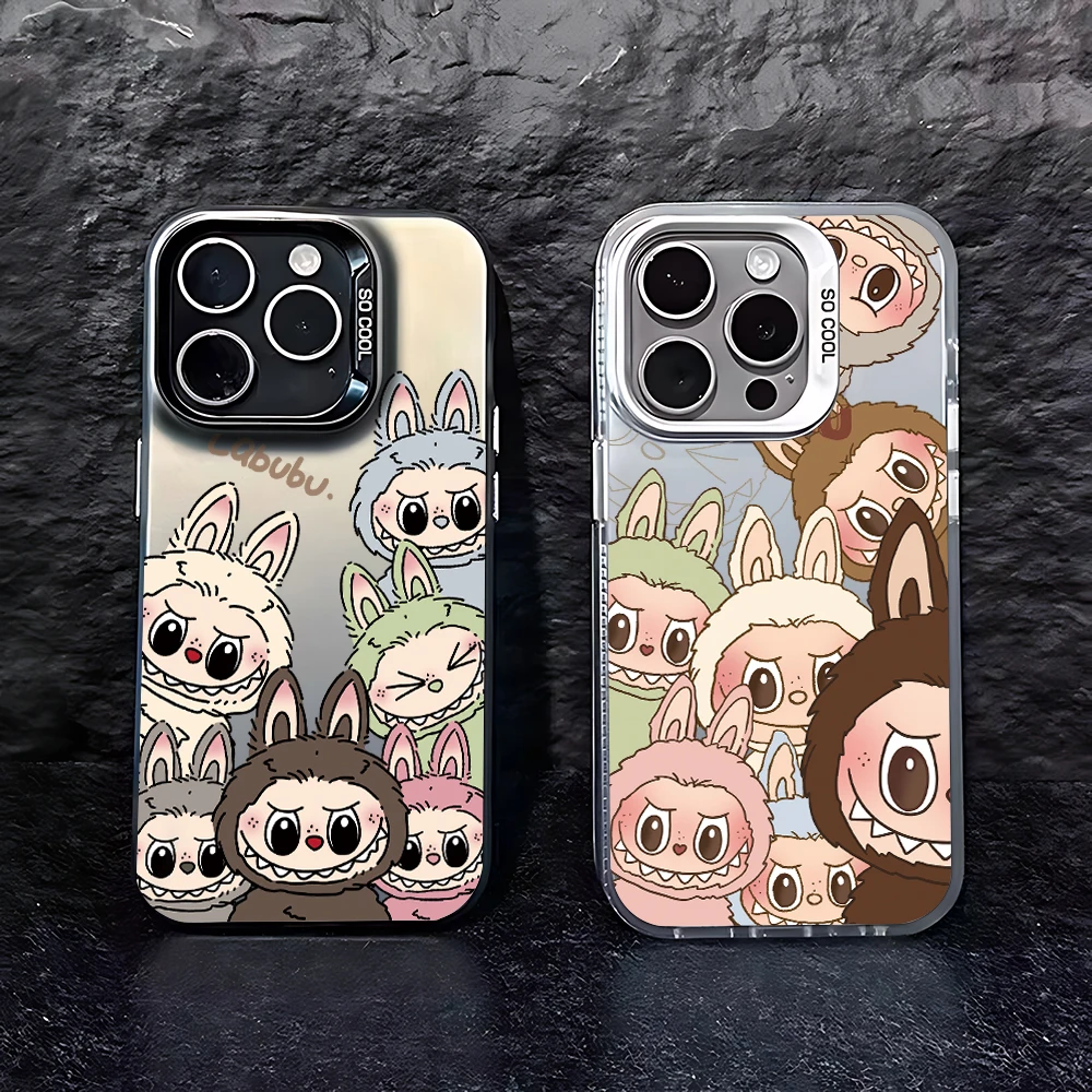 New Kawaii Cute Labubu Case for Xiaomi Redmi A1 13C 9C 9T Note 7 8 9 9S 10 11 12 Pro K60 Ultra 4G 5G Matte Shockproof Back Cover