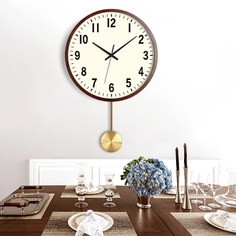 

Living Room Decor Wall Clock Elegant Unique Quiet Wall Clock Yellow Numbers Luxury Modern Design Decorations Home