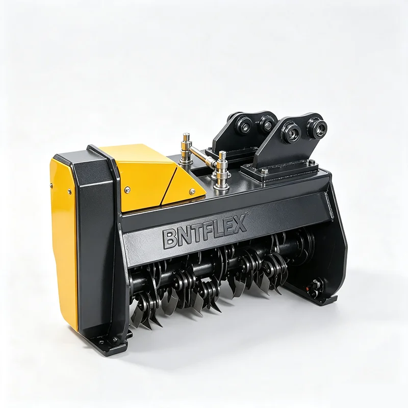 60cm Wide 0.8 to 3T Excavator Flail Mower Digger Attachment for Orchard Clearing, Reed Shredder for Municipal Slope Land Weeding