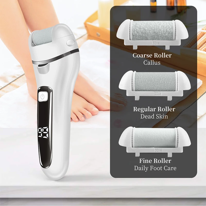 3/6 Pcs Foot Care Tool Heads Hard Skin Remover Refills Replacement Rollers for Cracked Heels Calluses and Dead Skin for HD46