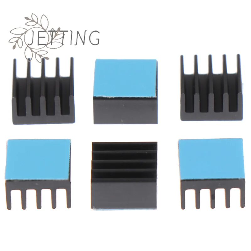 Hot 10pcs 8.8*8.8*5mm Aluminum Heatsink Radiator Cooler With Tape Applied