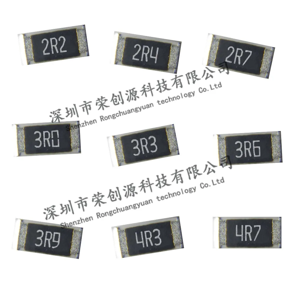 100pcs/lot 0805 smd Chip Resistor 5% 2.2R 2R2 2.4R 2R4 2.7R 2R7 3R 3R0 3.3R 3R3 3.6R 3R6 3.9R 3R9 4.3R 4R3 4.7R 4R7 2.0*1.2mm