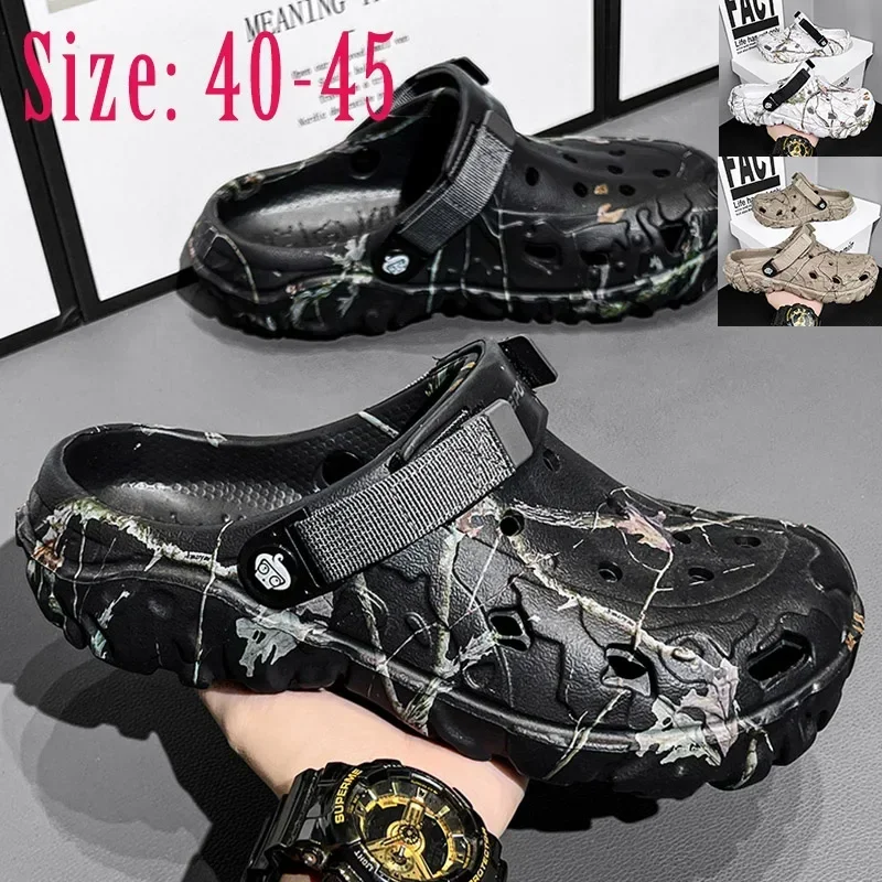 18 Men Shoes Slippers Men Garden Flat Sandals Platform Sandals Man Summer Sandals Male Sneakers Outdoor Flip Flops Home Clogs