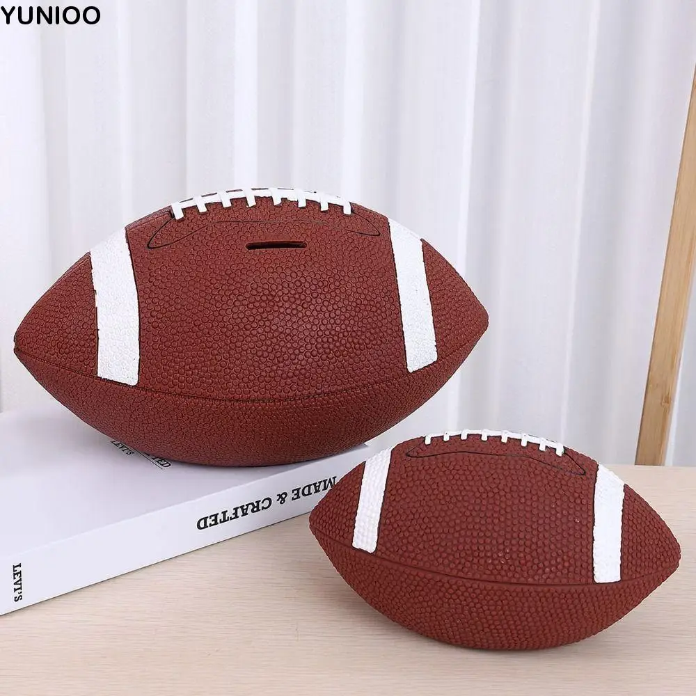 Rugby Voetbal Muntbesparing Tank Grote Capaciteit American Football Rugby Geld Tank Duurzaam Schattig Kinderopbergdoos Ornament