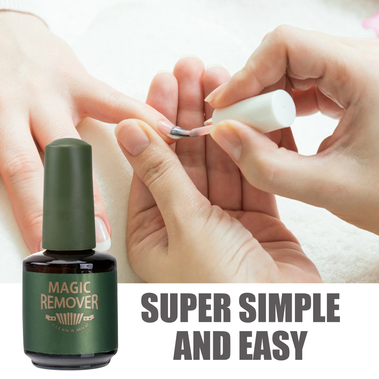 Kit removedor de esmalte em gel embeber, remoção rápida e fácil em casa, fórmula natural segura para unhas, removedor de gel, acessórios para unhas