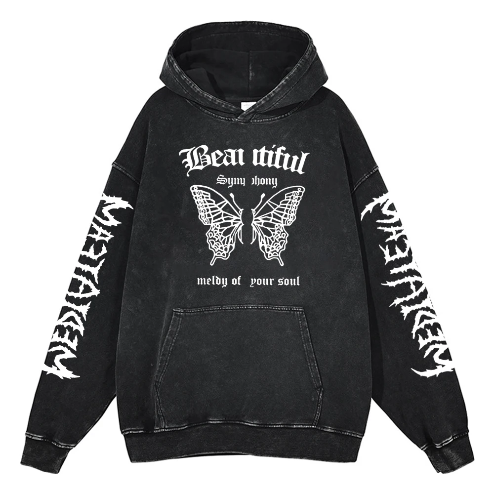 New Y2K Hoodies Men Gothic Skull Print Sweatshirt Teen Harajuku Casual Vintage Cotton Long Sleeve Hip Hop Streetwear Pullovers