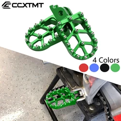Motocross CNC Aluminum Rests Pedals Footpegs Foot Pegs For Kawasaki KX KLX KXF 250 450 250F 450F 250X 450X 450R 2006 2007-2021