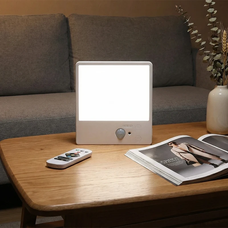 Rechargeable LED Ceiling Light 12000mAh with Remote Motion Sensing Magnetic Install for Hallway Closet Bedroom Lighting