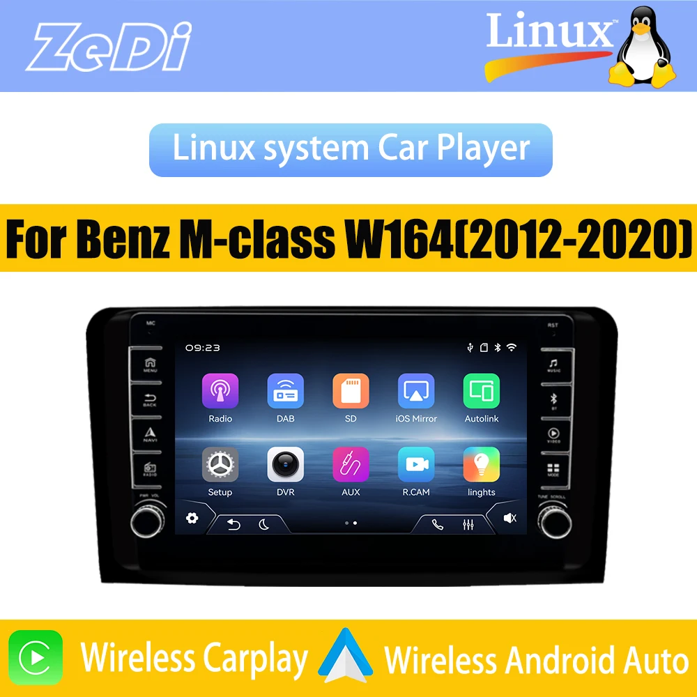 

For Benz M-Class W164(2012-2020-8inch)2026 New Linux System Wireless CarPlay FM Bluetooth Music Video Multimedia Players Cameras
