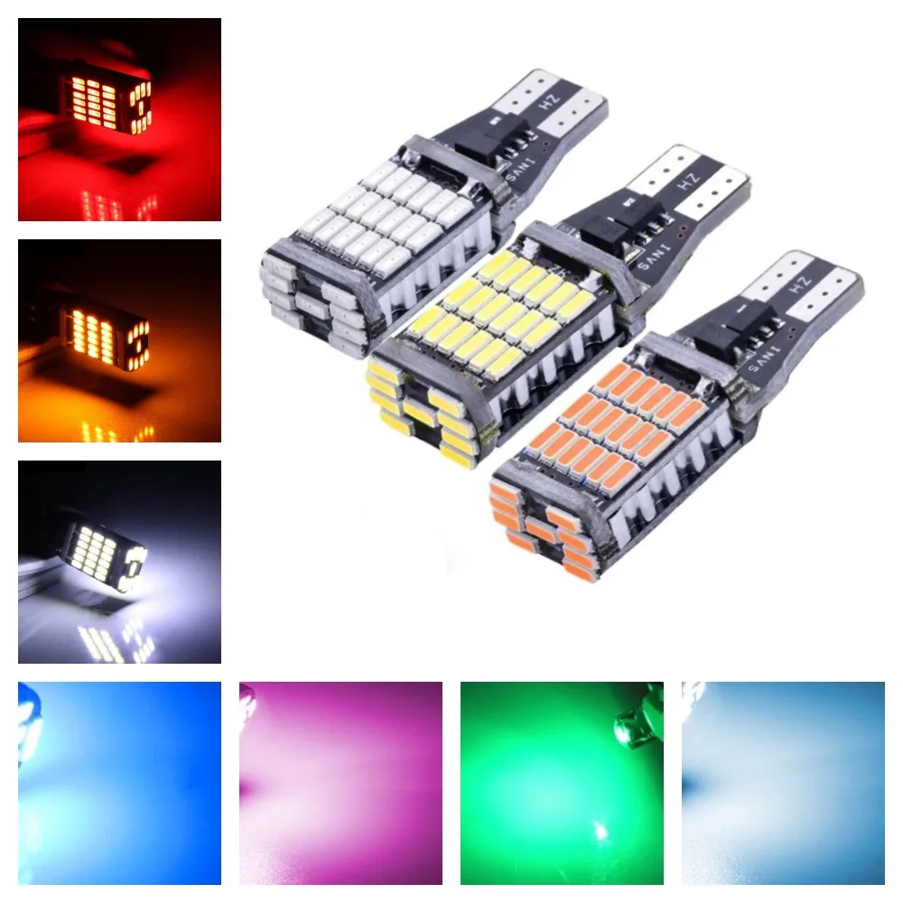 T15 45SMD 4014 LED Signal Light Auto Accessories Super Bright 12V Turn Signals Bulbs Car Backup Reverse Lamp