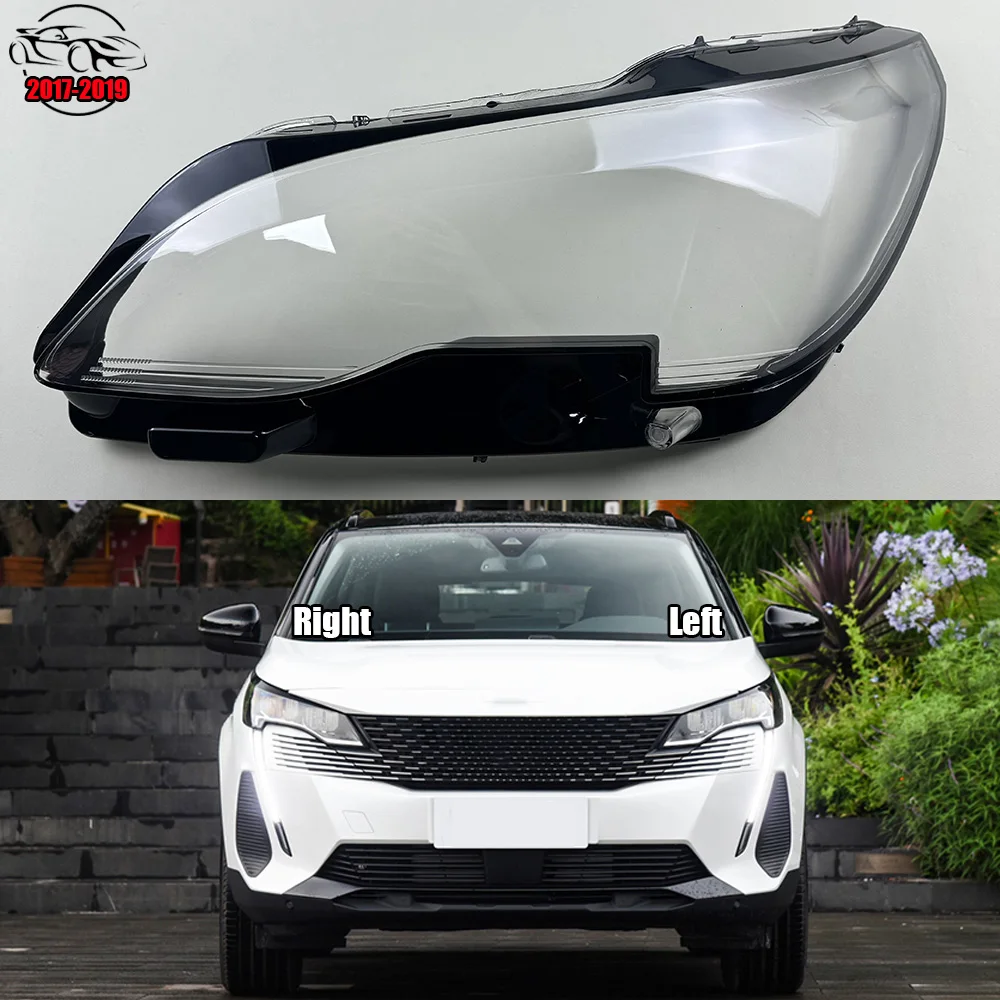 

For Peugeot 4008 5008 2017 2018 2019 Headlamps Transparent Cover Headlight Shell Lampshade Lens Lamp Shade Plexiglass