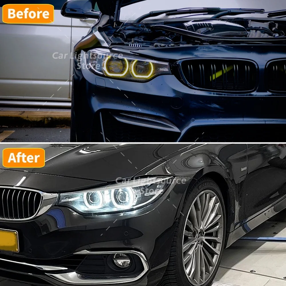  White DRL Modules For 2018-2020 BMW M3 M4 F80 F82 F83 F32 F33 F36 LCI 430i 440i Daytime Running Light LED Boards Angel Eyes