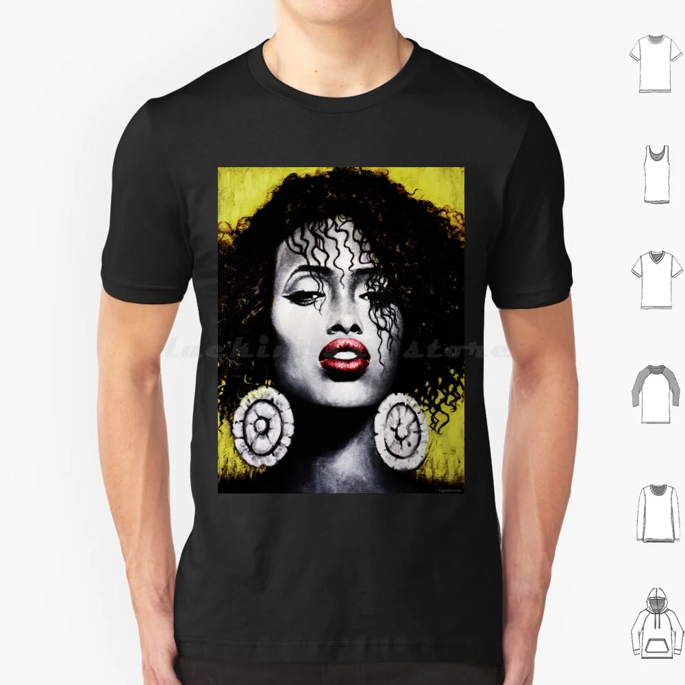Red Lips Pop Art Style Girl T Shirt Cotton Men Women DIY Print Hypnotizzzed Hypnotized By Anna Polish Design Polish Artist