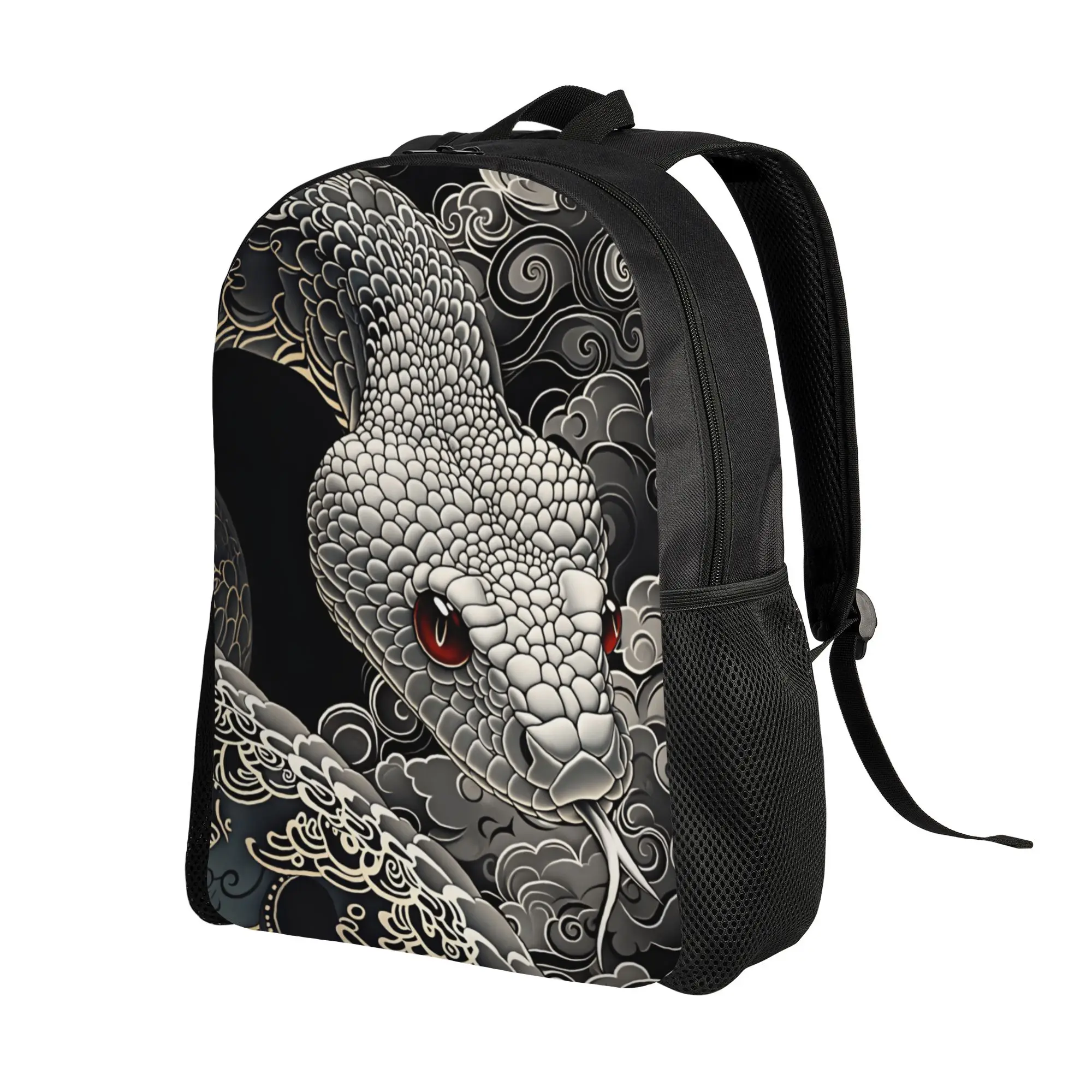 Snake Backpack Male  Large Backpacks Polyester Style High School Bags Outdoor Custom Rucksack