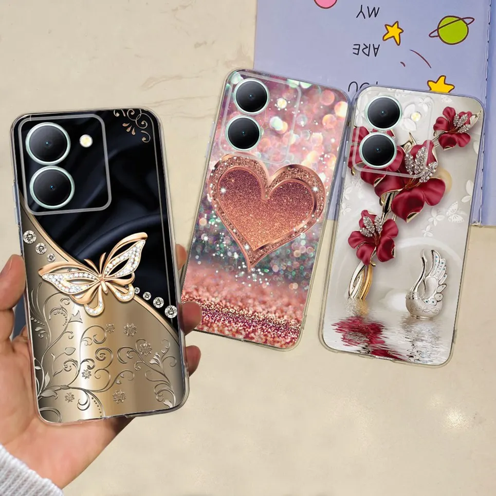 Silikon Weiche Rückseitige Abdeckung Für Vivo Y27s Fall Für Vivo Y27s V2322 Telefon Coques Cover Vivo Y78 Y78M Coque Funda Frauen Mode neue