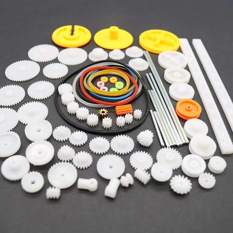 82PCS Plastic Gears Set Motor Gear for Motor DIY Model Toy Remote Car Helicopter 203C